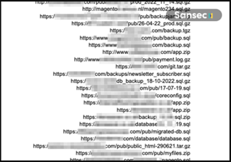 Backups expostos publicamente encontrados pela Sansec