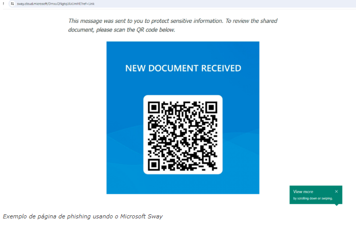Microsoft Sway é abusado por agentes de ameaças para roubar credenciais de login