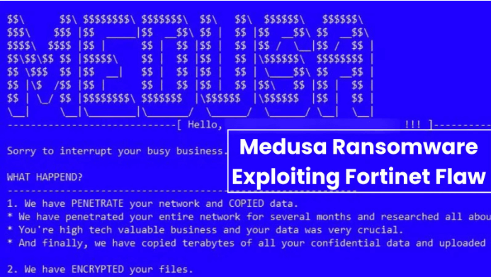 Medusa Ransomware explora falha da Fortinet para ataques sofisticados