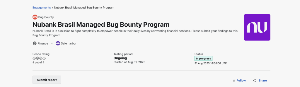 Bug Bounty da Nubank é considerado Farsa, desmotivando Hunters